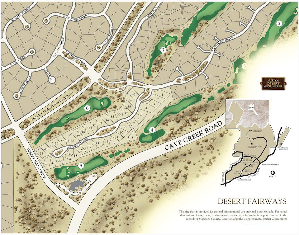 Desert Fairways Golf Homes Map In Desert Mountain In Scottsdale, Arizona