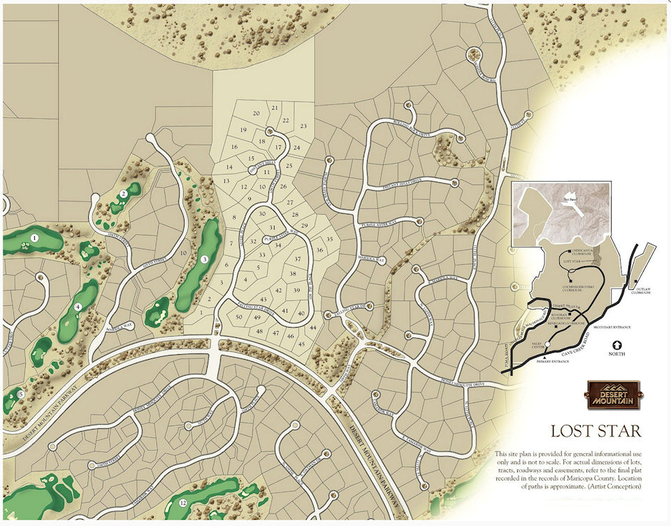 Lost Star Village Golf Community Map