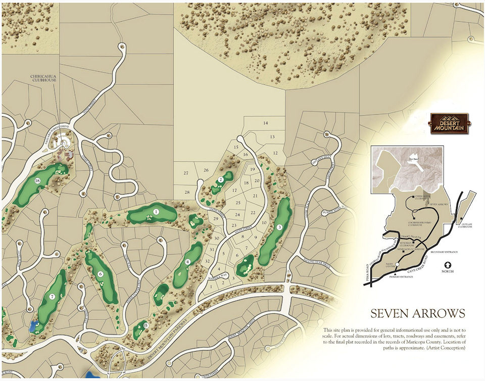 Seven Arrows Golf Community Map