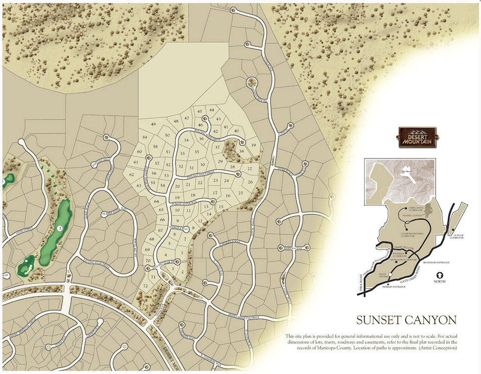 Sunset Canyon Village Golf Community Map